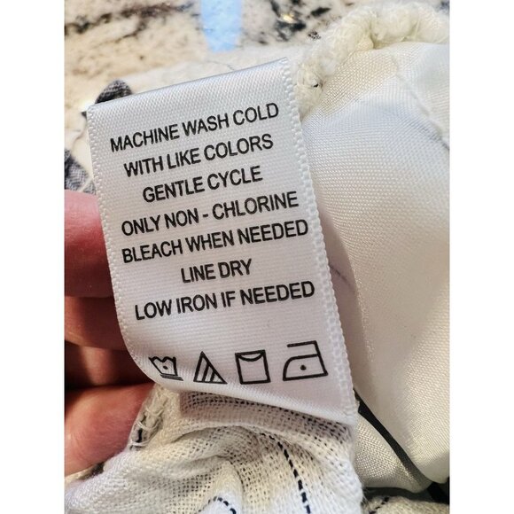 Land 'n Sea Women’s Black Wide Striped Linen Blend Wide Leg Pants Size XL - Picture 8 of 8